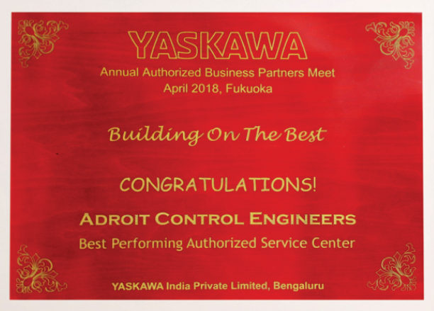 Yaskawa Certificate 2